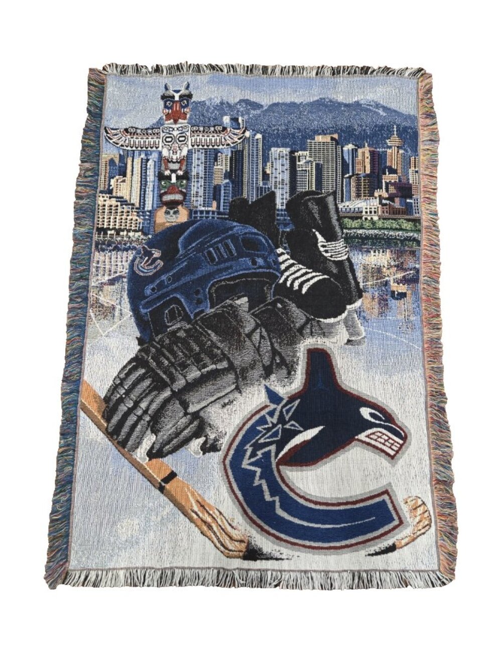 Vancouver Canucks Hockey Tapestry Throw Blanket 42x60
